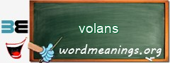 WordMeaning blackboard for volans